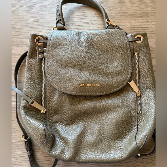 MICHAEL Michael Kors Handbags - Micheal Kors Olive Green Backpack